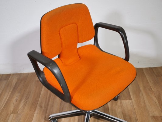 Vintage Orange Swivel Chair By Wolfgang Mueller Deisig For Vitra 1970s For Sale At Pamono