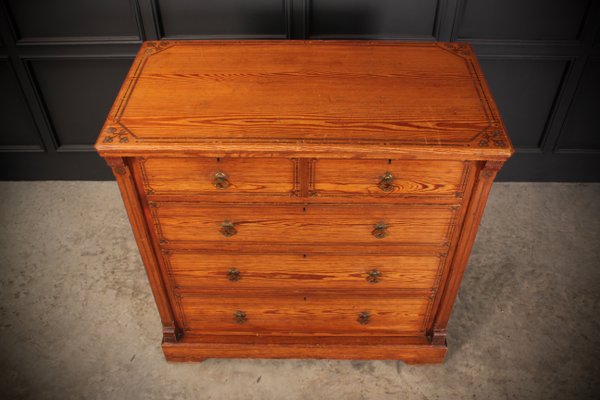 Antique Stencilled Pitch Pine Chest Of Drawers For Sale At Pamono