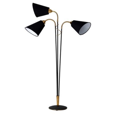 Mid Century Scandinavian Modern Br 3 Light Floor Lamp For Mid Century Scandinavian Modern Br 3