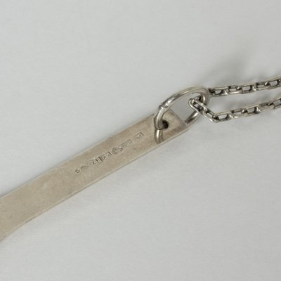 Silver Crescent Moon Necklace by Tapio 