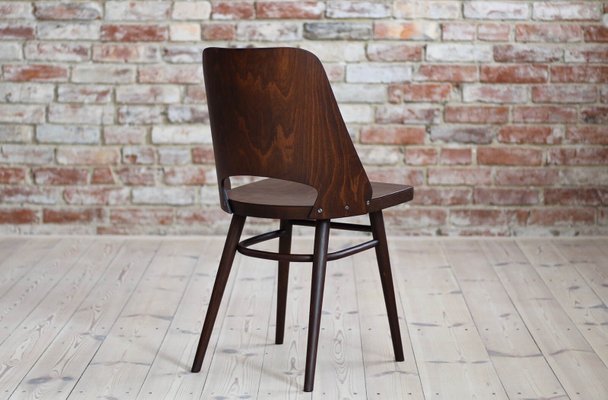 Beech Veneer Dining Chairs By Oswald, Brooklyn Vintage Brown Leather Dining Chair