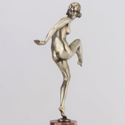 11" Art Deco Nude Female's of Dance Vase Vessel 