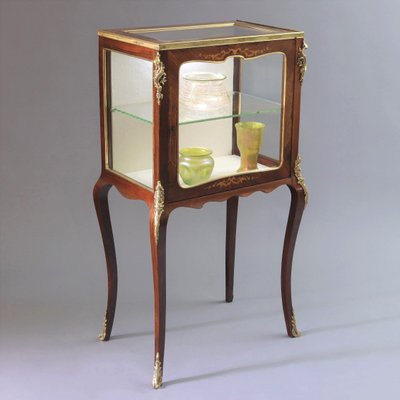 huurder Motel Uitdaging French Inlaid Rosewood Display Cabinet or Vitrine with Ormolu Mounts, 1880s  for sale at Pamono