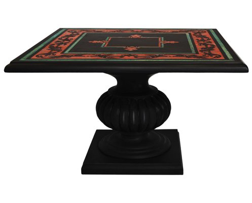 Black Coffee Table With Inlaid Slate, Black Slate Top Coffee Tables