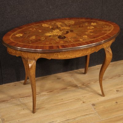 Italian Inlaid Wood Coffee Table 1960s For Sale At Pamono