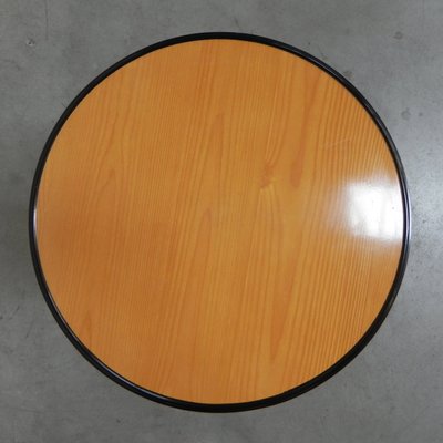 Art Deco Bistro Table With A Bakelite, Unfinished Round Wood Table Tops