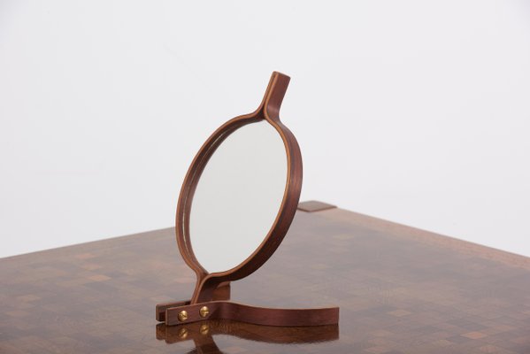 Miroir à Main Vintage BECH & STARUP DEN PERMANENT Années 1960 - Cadre Palissandre Danois