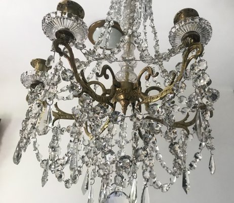 Baccarat large gilded antique crystal chandelier from France Baccarat large gilded antique crystal chandelier from France