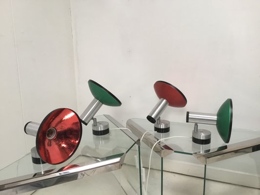 Vintage Colorful Spot Wall Lights from Philips 1970s Set of 4