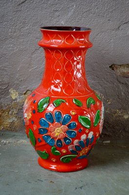 Ceramic Fat Lava Vase from Bay Keramik, 1960s