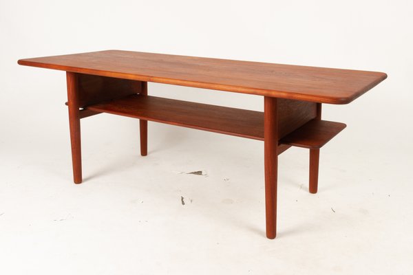 Danish Teak Coffee Table By Ib Kofod, Danish Modern Coffee Table With Shelf