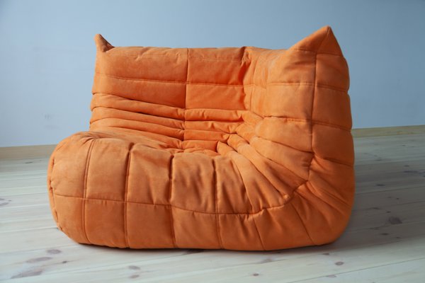 orange corner chair