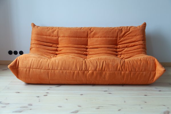 Seat Sofa Set By Michel Ducaroy, Orange Sofa Set