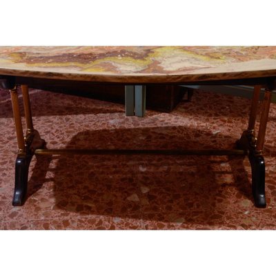Vintage Coffee Table with Faux Marble Top 1960s for sale at Pamono