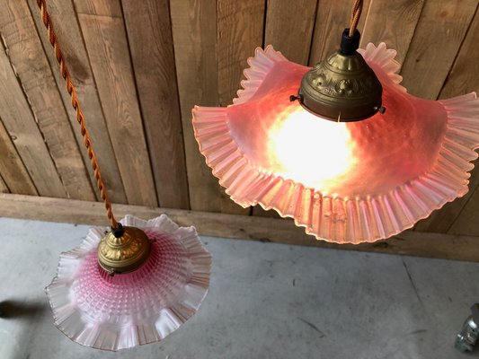 Vintage Pink Ceiling Lamps, Set of 2 Vintage Pink Ceiling Lamps, Set of 2