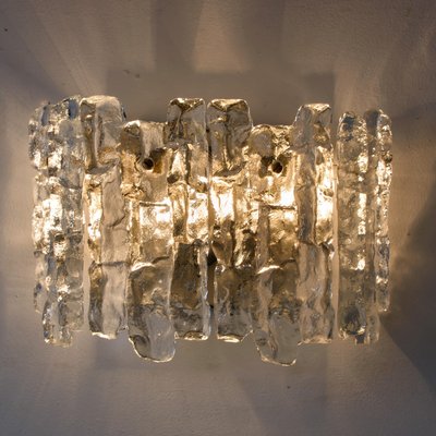 Ice Glass Chandelier by J.T. Kalmar for Kalmar, 1960s Ice Glass Chandelier by J.T. Kalmar for Kalmar, 1960s