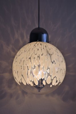 Murano Chrome and Glass Flower Ball Chandelier Chandeliers Murano Chrome and Glass Flower Ball Chandelier Chandeliers