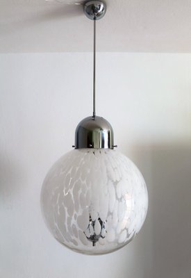 Murano Chrome and Glass Flower Ball Chandelier Chandeliers Murano Chrome and Glass Flower Ball Chandelier Chandeliers