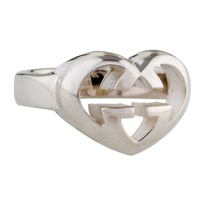 Anello Love Britt Sterling Silver Heart Gucci, 1997 in vendita su Pamono