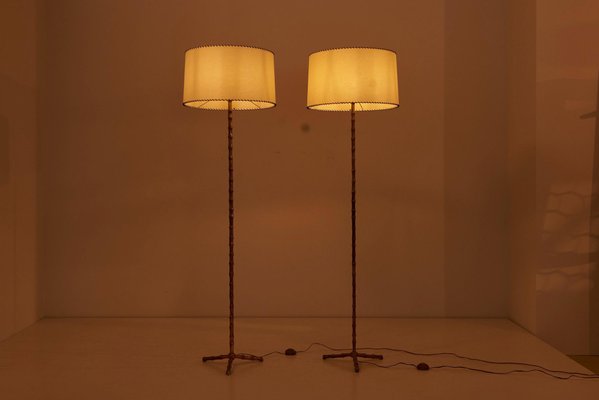 Bamboo Floor Lamps From Maison Baguès France 1960s Set Of 2 For Sale At Pamono