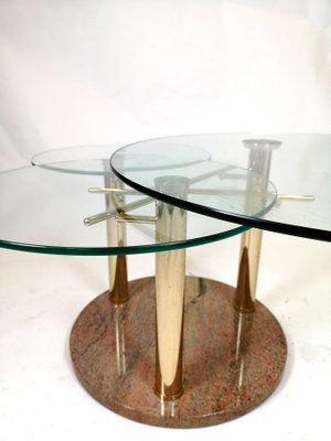 Chrome Plated Adjustable Glass Coffee Table With 3 Shelves On Marble Stand 1970s Bei Pamono Kaufen - Glass Coffee Table With Shelves Chrome Plated Adjustable Glass Coffee Table With 3 Shelves On Marble Stand 1970s Bei Pamono Kaufen - Glass Coffee Table With Shelves