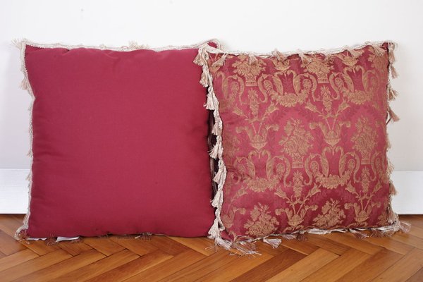 Vieux coussin marocain noir et blanc - Vintage