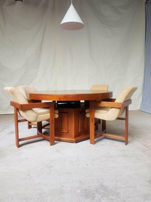 Mid Century Rosewood Circular Pedestal Dining Table Bei Pamono Kaufen