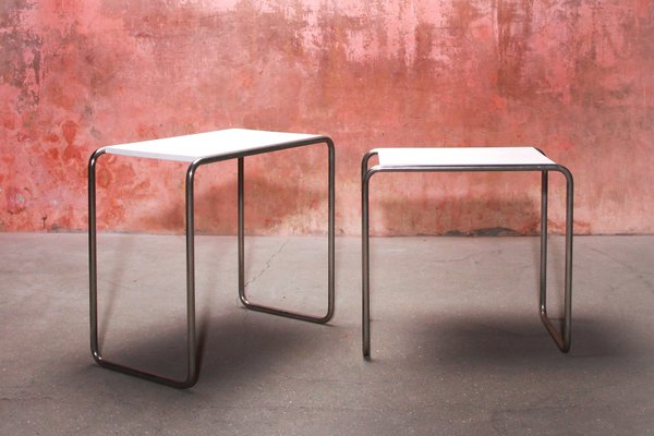 Vintage Bauhaus Model B9 Side Tables By Marcel Breuer For Tecta Set Of 2 For Sale At Pamono
