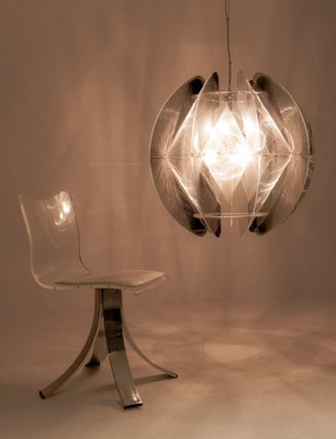 Large Pendant Lamp by Paul Secon for Sompex, 1980s Large Pendant Lamp by Paul Secon for Sompex, 1980s