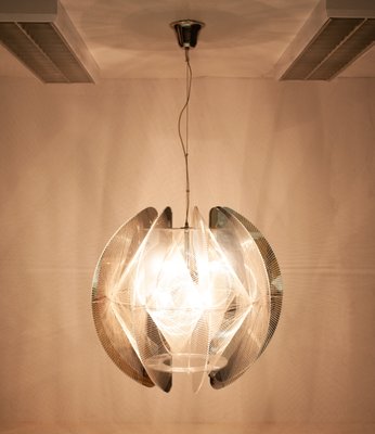 Large Pendant Lamp by Paul Secon for Sompex, 1980s Large Pendant Lamp by Paul Secon for Sompex, 1980s