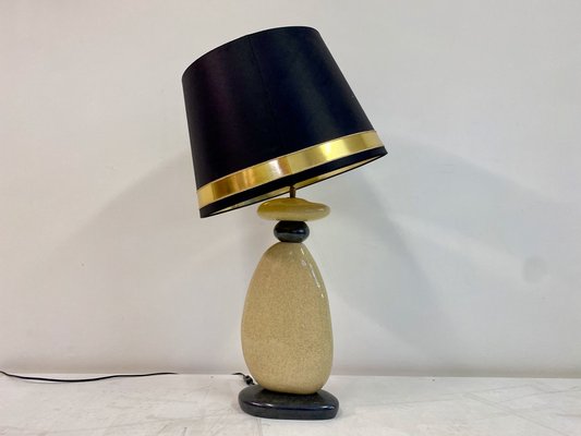 Large French Ceramic Pebble Table Lamp Pebble table lamp ceramic François