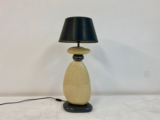 Large French Ceramic Pebble Table Lamp Pebble table lamp ceramic François