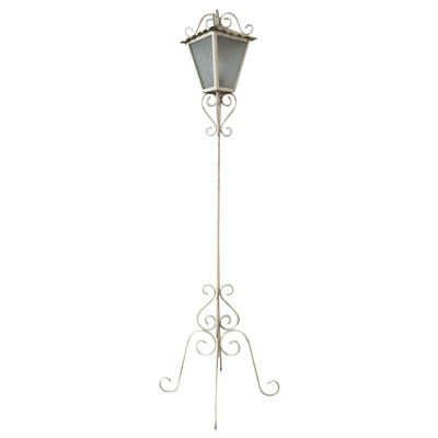 French Wrought Iron Patio Street Light, Lantern Floor Lamps Style