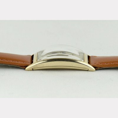 Rectangular Gold Case Watch from Omega 