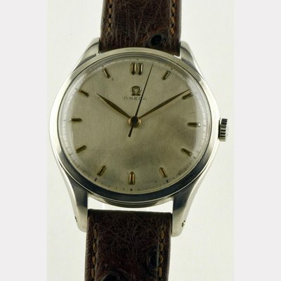 Orologio Jumbo a carica manuale in acciaio inossidabile di Omega, Svizzera,  anni '40 in vendita su Pamono