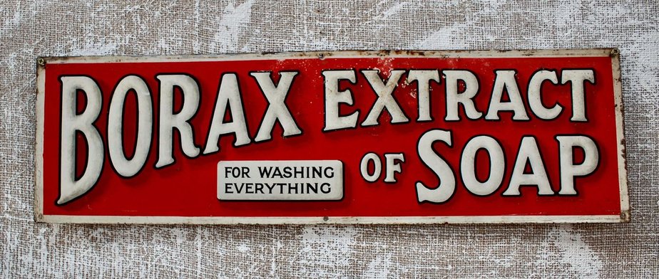 Borax Dry Soap Vintage Reproduction Metal Sign 8 x 12 