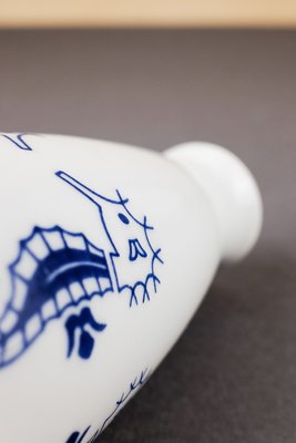 Vase With Seahorse Decoration From Veb Porzellanmanufaktur Wagner Apel 1970s For Sale At Pamono