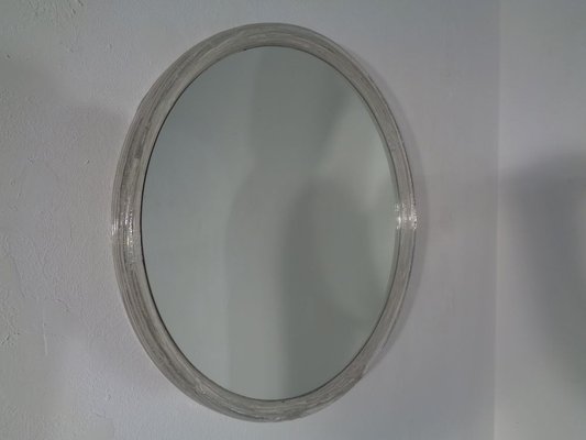 Specchio grande in vetro acrilico, anni '70 in vendita su Pamono