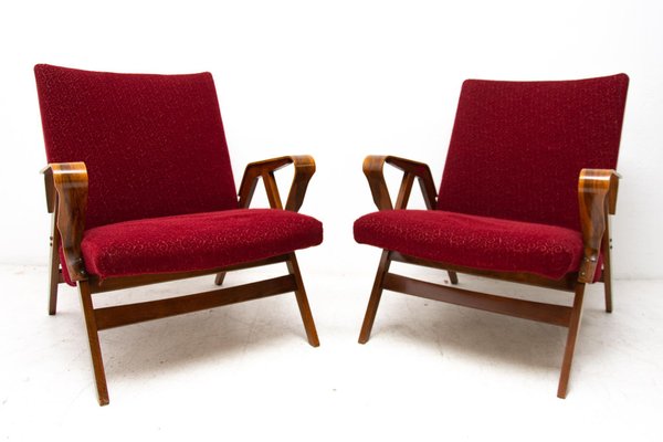 Mid Century Bentwood Armchairs By Frantisek Jirak For Tatra Nabytok 1960s Set Of 2 For Sale At Pamono