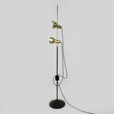 mid century gold floor lamp