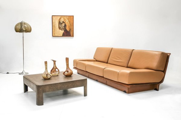 2 Tone Cognac Leather Sofa By Gerard, Cognac Leather Sofa Living Room