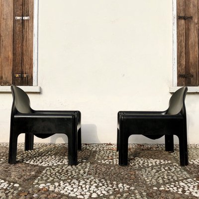 Space Age Italian Black Polyurethane Model 4794 Lounge Chairs by Gae  Aulenti for Kartell, 1970s, Set of 2 for sale at Pamono