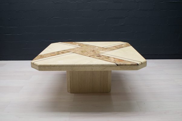 Italian Rectangular Travertine Coffee Table 1960s For At Pamono Italian Rectangular Travertine Coffee, Travertine Coffee Table Rectangular