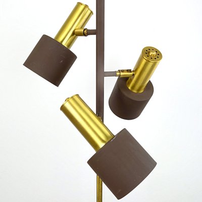 Mid Century Modern Adjustable Floor Lamp In Brass And Brown From Raak For At Pamono Mid Century Modern Adjustable Floor, Mid Century Modern Lamps Uk