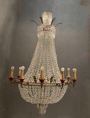 Large Vintage Crystal Chandelier 1950s, How Much Do Crystal Chandeliers Cost