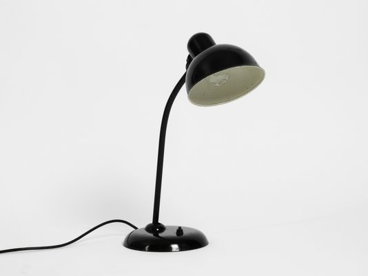Bauhaus Black Metal Model 6551 Table Lamp by Christian Dell for