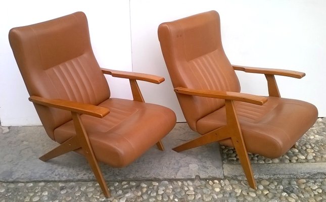 Poltrone reclinabili, Italia, anni '60, set di in vendita su Pamono