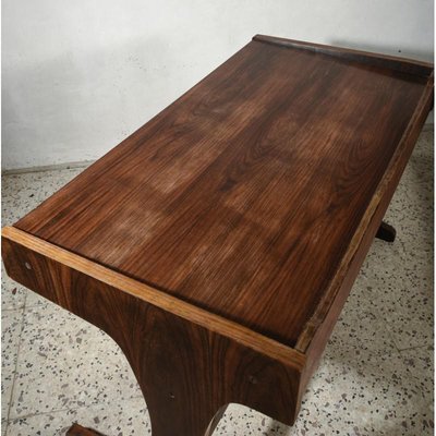 Vintage Desk With Drawers And Sliding, Coffee Table With Sliding Tray