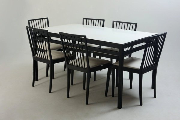 Mid Century Modern Esszimmerstuhle Von Flama Manufacture Brazil 1950er 6er Set Bei Pamono Kaufen