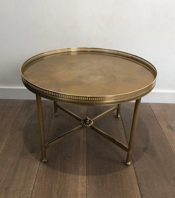 Round Brass Coffee Table, Small Round French Country Coffee Table